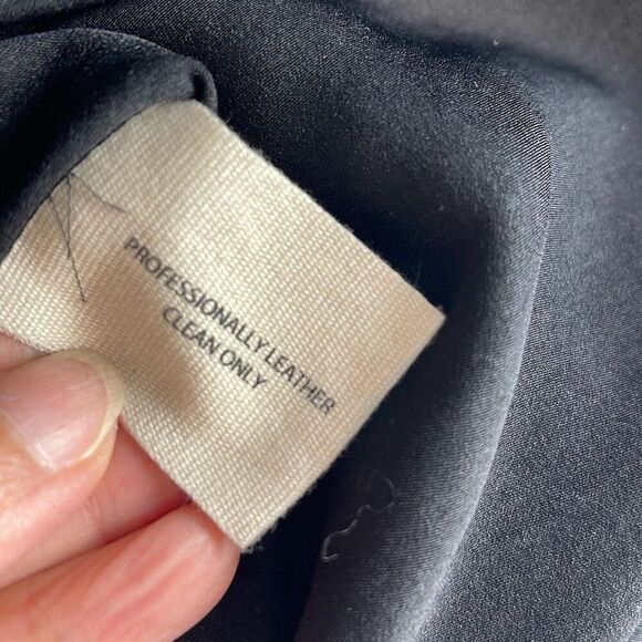 Schai Womens Goat Suede Leather Exposed Back Zip Cap Sleeve Shift Dress Green/Gr - Picture 8 of 11